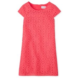 The Children’s Place Coral Pink Lace Daisy Summer Shift Dress Girls Size 14 XL